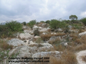 Andronondambo Sapphire deposit: view of artisanal diggings.