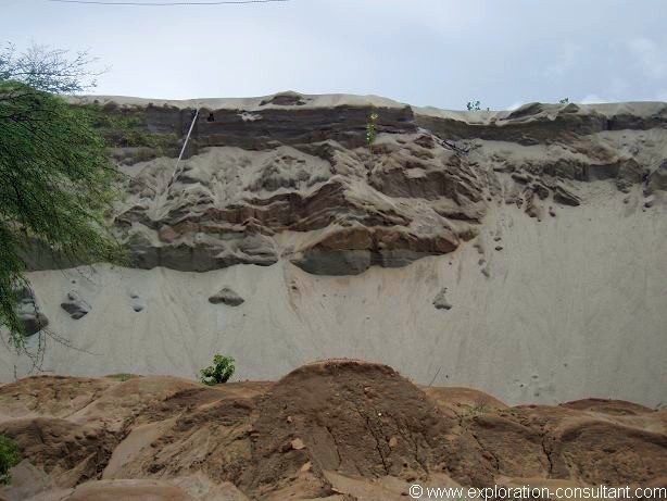 Due to its long operation time, the tailings of Mina Brejui are the most important of the area. 