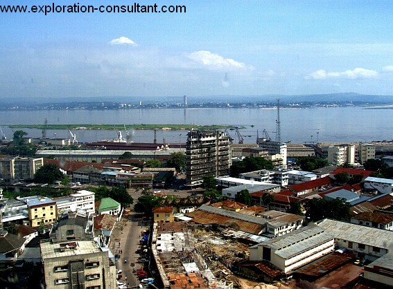 Congo-Brazzaville seen from the CEEC building in Congo-Kinshasa. The CEEC is Congos regulatory mining authority